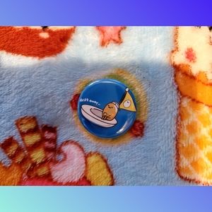 Gudetama on Boat Button Pin